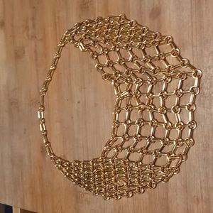 Beautiful gold tone bib necklace